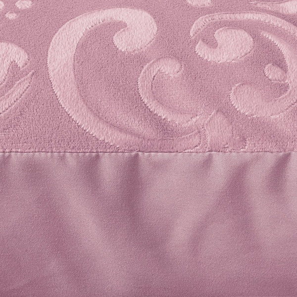 Embossed Velvet Duvet Cover Set Sultan | Pink | Single - 140cm (W) x 220cm (L) - The Bedding & Blankets Store