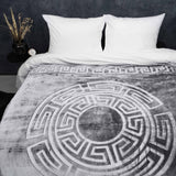 Embossed Zeta Duvet | Grey | Large Double (EU) - 200cm (W) x 240cm (L) - The Bedding & Blankets Store