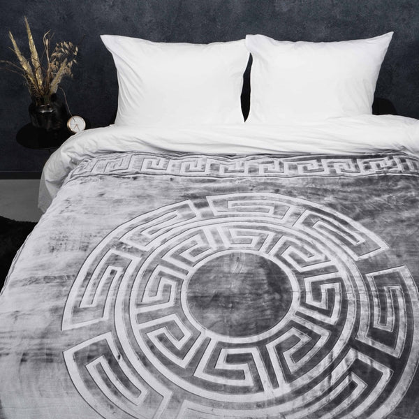 Embossed Zeta Duvet | Grey | Large Double (EU) - 200cm (W) x 240cm (L) - The Bedding & Blankets Store
