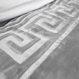 Embossed Zeta Duvet | Grey | Large Double (EU) - 200cm (W) x 240cm (L) - The Bedding & Blankets Store