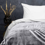Embossed Zeta Duvet | Grey | Large Double (EU) - 200cm (W) x 240cm (L) - The Bedding & Blankets Store