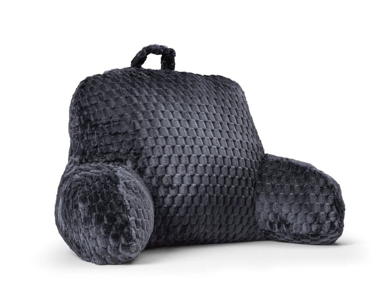 Ergonomic Bedrest Back & Neck Support Pillow | Grey Anthracite | 34cm x 50cm - The Bedding & Blankets Store