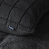 Faux Fur Duvet Cover Set Faux Fur Check | Black | Single - 140cm (W) x 220cm (L) - The Bedding & Blankets Store