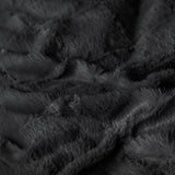 Faux Fur Duvet Cover Set Faux Fur Check | Black | Single - 140cm (W) x 220cm (L) - The Bedding & Blankets Store