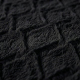 Faux Fur Duvet Cover Set Syon | Black | King Long - 240cm (W) x 220cm (L) - The Bedding & Blankets Store