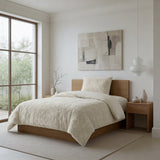 Faux Fur Duvet Cover Set Syon | Cream | King Long - 240cm (W) x 220cm (L) - The Bedding & Blankets Store