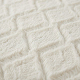 Faux Fur Duvet Cover Set Syon | Cream | King Long - 240cm (W) x 220cm (L) - The Bedding & Blankets Store