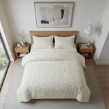 Faux Fur Duvet Cover Set Syon | Cream | King Long - 240cm (W) x 220cm (L) - The Bedding & Blankets Store
