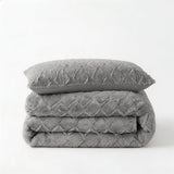 Faux Fur Duvet Cover Set Syon | Grey | King Long - 240cm (W) x 220cm (L) - The Bedding & Blankets Store