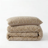 Faux Fur Duvet Cover Set Syon | Taupe | King Long - 240cm (W) x 220cm (L) - The Bedding & Blankets Store