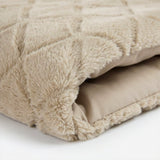 Faux Fur Duvet Cover Set Syon | Taupe | King Long - 240cm (W) x 220cm (L) - The Bedding & Blankets Store