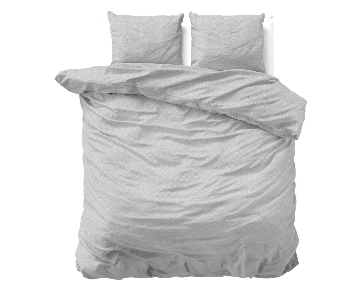 Flanel Duvet Cover Set Flanel Jason | Grey | King - 240cm (W) x 200/220cm (L) - The Bedding & Blankets Store