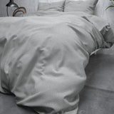 Flanel Duvet Cover Set Flanel Jason | Grey | King - 240cm (W) x 200/220cm (L) - The Bedding & Blankets Store
