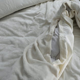 Flannel Fleece Duvet Cover Set Glamour Deco Foil | Cream | Single - 140cm (W) x 220cm (L) - The Bedding & Blankets Store