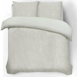 Flannel Fleece Duvet Cover Set Glamour Deco Foil | Cream | Single - 140cm (W) x 220cm (L) - The Bedding & Blankets Store