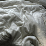 Flannel Fleece Duvet Cover Set Glamour Deco Foil | Cream | Single - 140cm (W) x 220cm (L) - The Bedding & Blankets Store