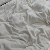 Flannel Fleece Duvet Cover Set Glamour Deco Foil | Cream | Single - 140cm (W) x 220cm (L) - The Bedding & Blankets Store