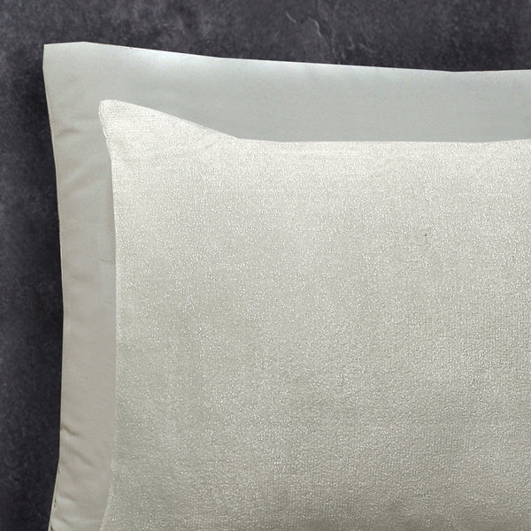 Flannel Fleece Duvet Cover Set Glamour Deco Foil | Cream | Single - 140cm (W) x 220cm (L) - The Bedding & Blankets Store