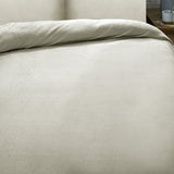 Flannel Fleece Duvet Cover Set Glamour Deco Foil | Cream | Single - 140cm (W) x 220cm (L) - The Bedding & Blankets Store
