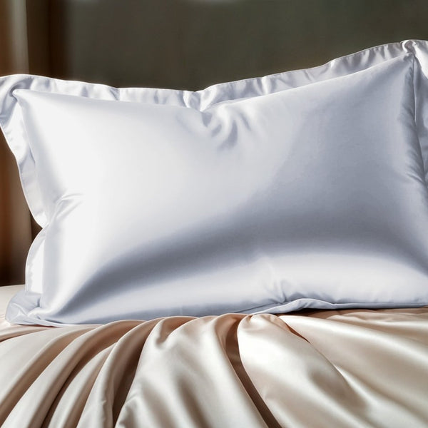 Glossy Pillowcase | White | 60 x 70cm - The Bedding & Blankets Store