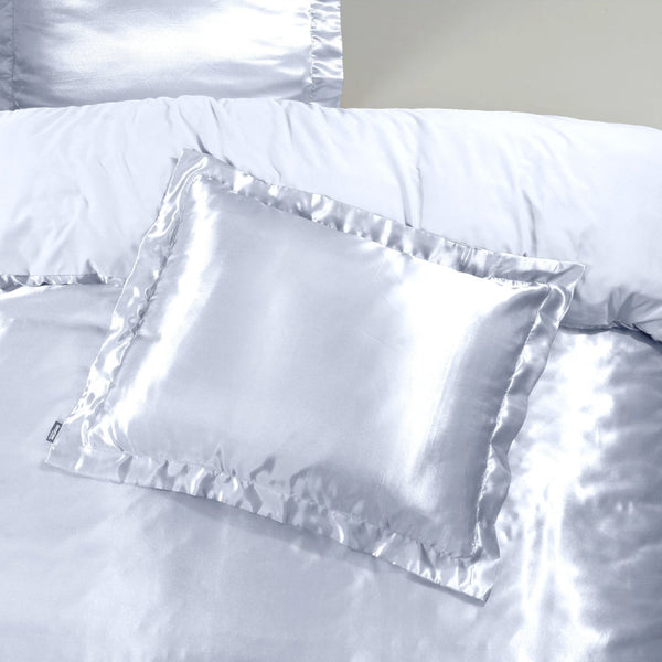 Glossy Pillowcase | White | 60 x 70cm - The Bedding & Blankets Store