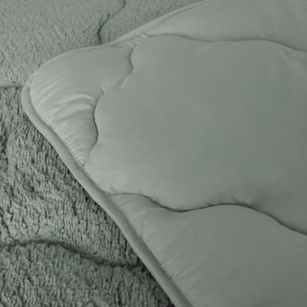 Lazy Teddy Duvet | Dark Green | Single - 140cm (W) x 200cm (L) - The Bedding & Blankets Store
