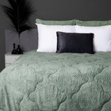 Lazy Teddy Duvet | Dark Green | Single - 140cm (W) x 200cm (L) - The Bedding & Blankets Store