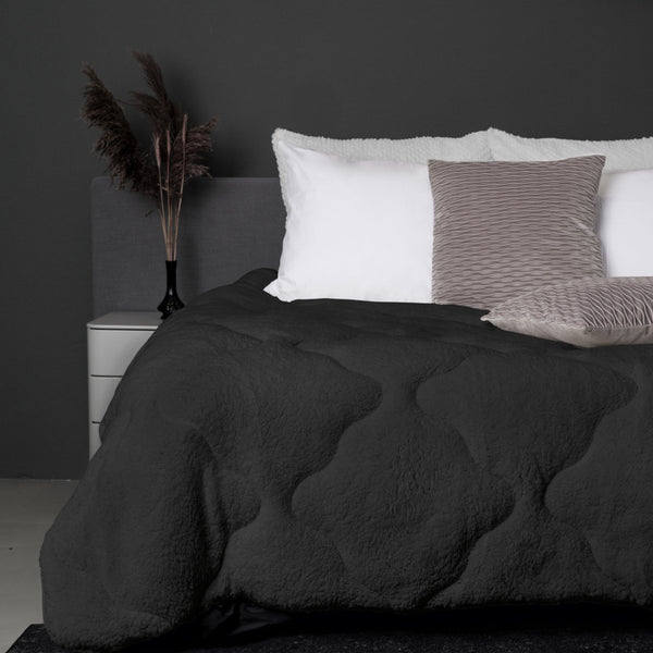 Lazy Teddy Duvet | Grey Anthracite | Single - 140cm (W) x 200cm (L) - The Bedding & Blankets Store