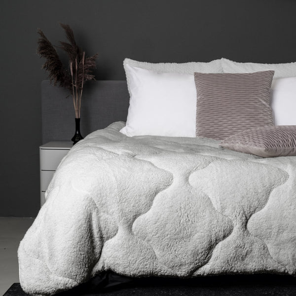 Lazy Teddy Duvet | Grey | Single - 140cm (W) x 200cm (L) - The Bedding & Blankets Store