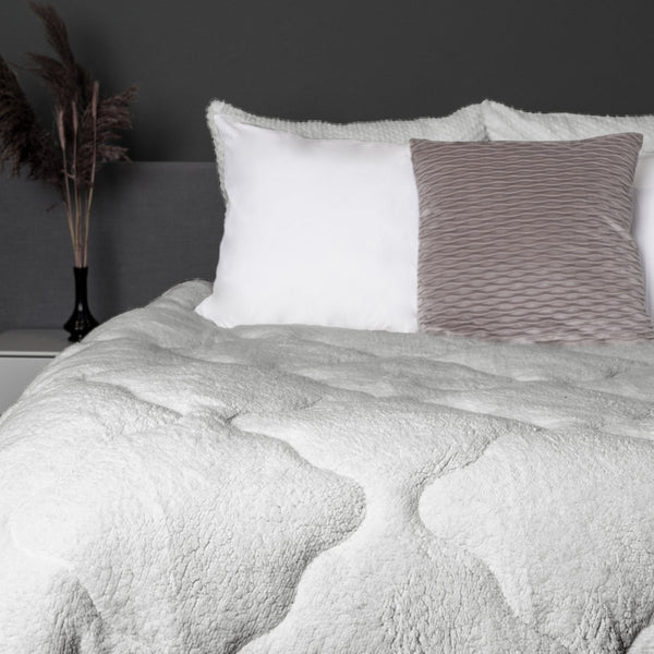 Lazy Teddy Duvet | Grey | Single - 140cm (W) x 200cm (L) - The Bedding & Blankets Store