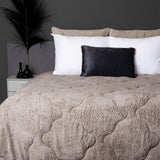 Lazy Teddy Duvet | Taupe | Single - 140cm (W) x 200cm (L) - The Bedding & Blankets Store
