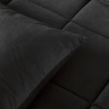 Lazy Velvet Duvet | Black | Single - 140cm (W) x 200cm (L) - The Bedding & Blankets Store