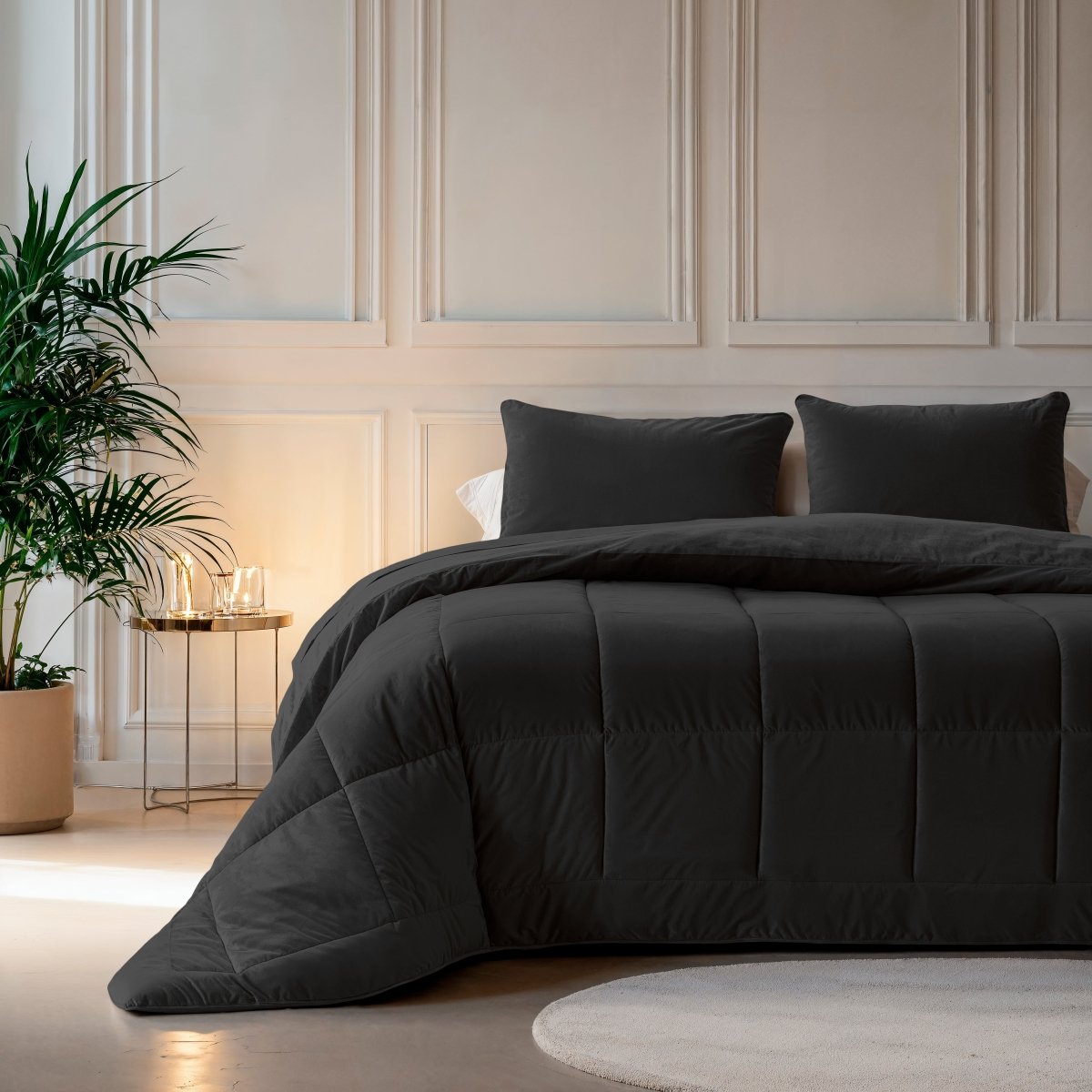 Lazy Velvet Duvet | Black | Single - 140cm (W) x 200cm (L) - The Bedding & Blankets Store