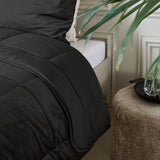 Lazy Velvet Duvet | Black | Single - 140cm (W) x 200cm (L) - The Bedding & Blankets Store
