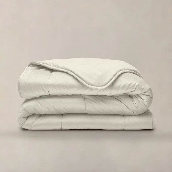 Lazy Velvet Duvet | Cream | Single - 140cm (W) x 200cm (L) - The Bedding & Blankets Store