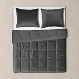 Lazy Velvet Duvet | Grey Anthracite | Single - 140cm (W) x 200cm (L) - The Bedding & Blankets Store
