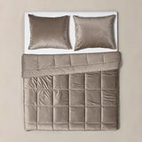 Lazy Velvet Duvet | Taupe/Grey | Single - 140cm (W) x 200cm (L) - The Bedding & Blankets Store
