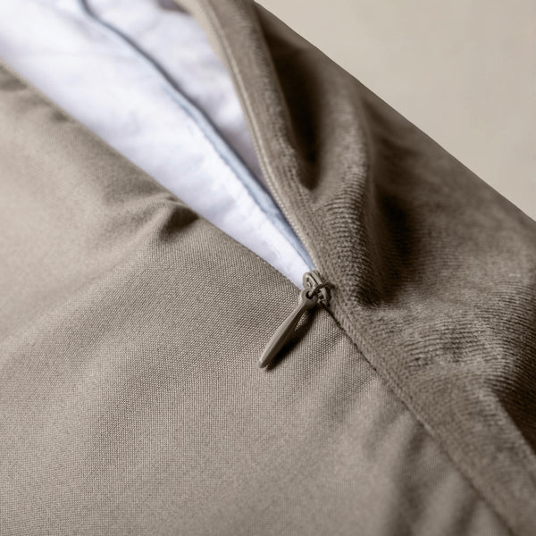 Lazy Velvet Duvet | Taupe/Grey | Single - 140cm (W) x 200cm (L) - The Bedding & Blankets Store