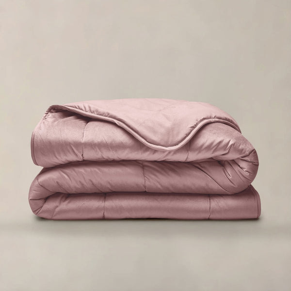 Lazy Velvet Duvet | Vintage Pink | Single - 140cm (W) x 200cm (L) - The Bedding & Blankets Store
