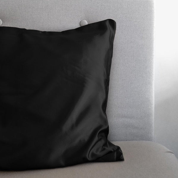 Luxury Satin Microfibre Beauty Skin Care Pillowcase | Black | 60cm x 70cm - The Bedding & Blankets Store