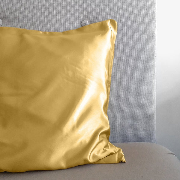 Luxury Satin Microfibre Beauty Skin Care Pillowcase | Gold | 60cm x 70cm - The Bedding & Blankets Store
