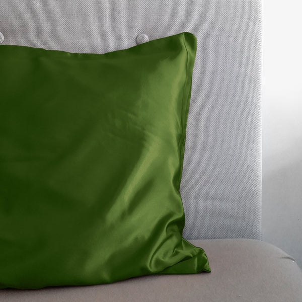 Luxury Satin Microfibre Beauty Skin Care Pillowcase | Green | 60cm x 70cm - The Bedding & Blankets Store