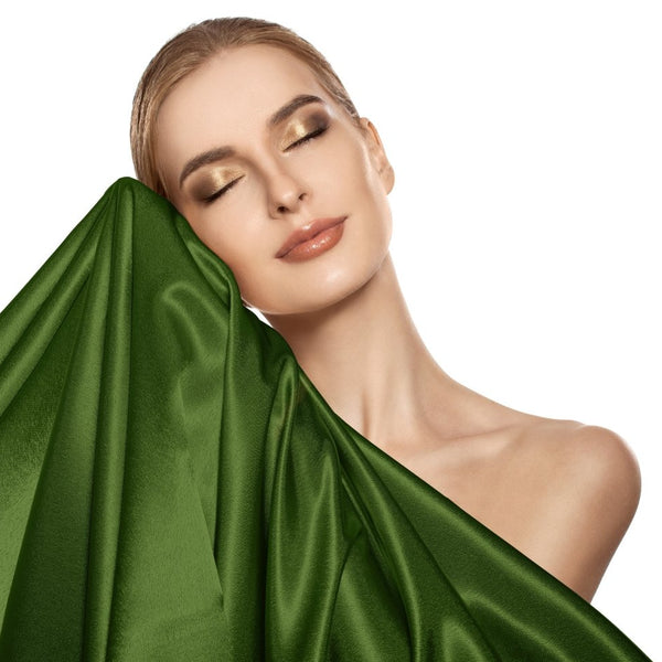 Luxury Satin Microfibre Beauty Skin Care Pillowcase | Green | 60cm x 70cm - The Bedding & Blankets Store