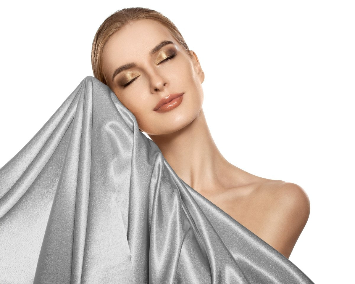 Luxury Satin Microfibre Beauty Skin Care Pillowcase | Silver | 60cm x 70cm - The Bedding & Blankets Store