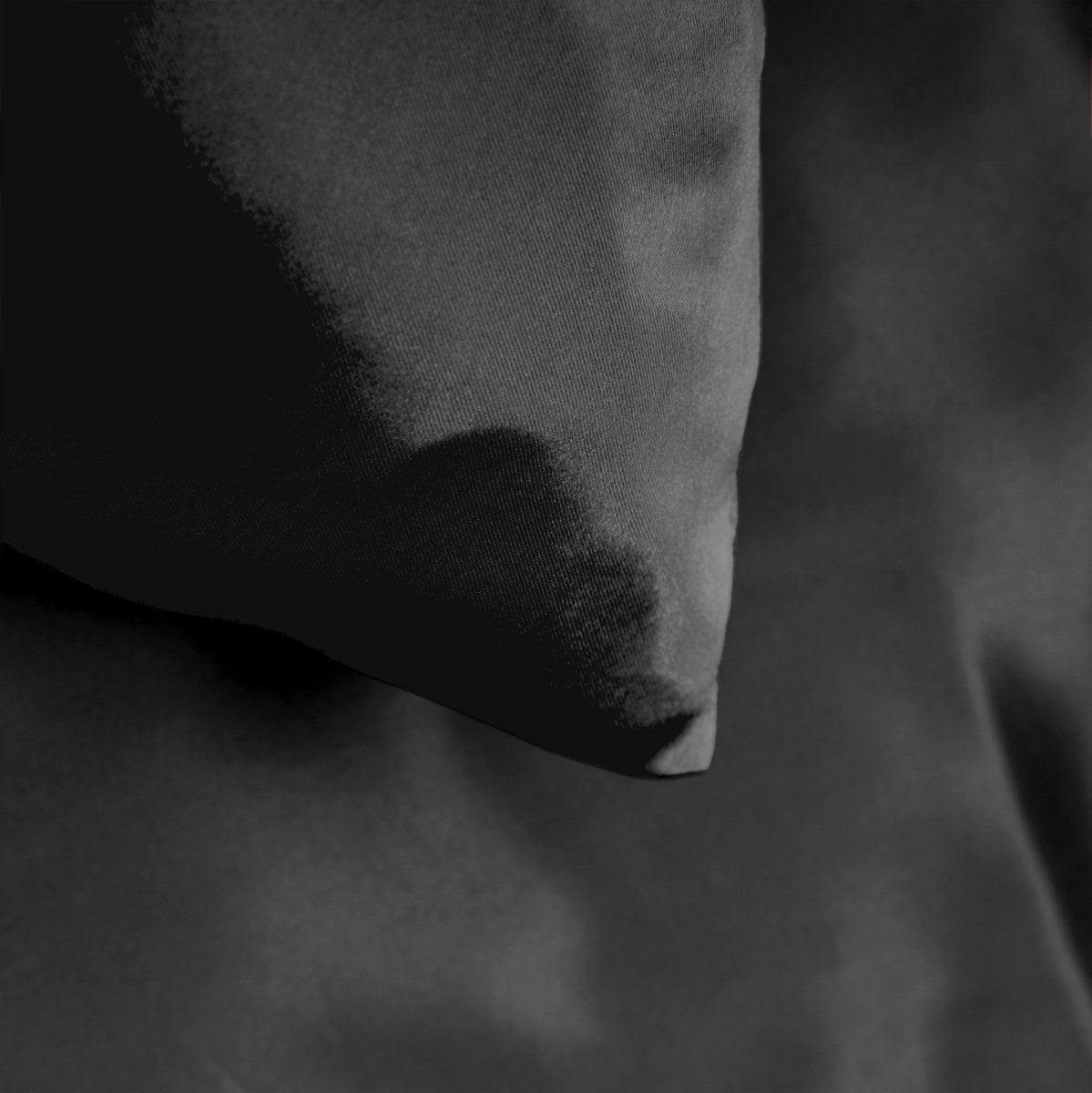 Luxury Satin Microfibre Duvet Cover Set Beauty Skin Care | Black | Single - 140cm (W) x 220cm (L) - The Bedding & Blankets Store