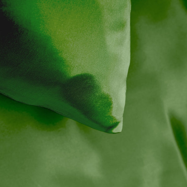 Luxury Satin Microfibre Duvet Cover Set Beauty Skin Care | Green | Single - 140cm (W) x 220cm (L) - The Bedding & Blankets Store