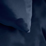 Luxury Satin Microfibre Duvet Cover Set Beauty Skin Care | Navy | Double - 200cm (W) x 220cm (L) - The Bedding & Blankets Store