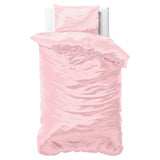 Luxury Satin Microfibre Duvet Cover Set Beauty Skin Care | Pink | Single - 140cm (W) x 220cm (L) - The Bedding & Blankets Store