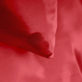 Luxury Satin Microfibre Duvet Cover Set Beauty Skin Care | Red | Single - 140cm (W) x 220cm (L) - The Bedding & Blankets Store