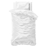 Luxury Satin Microfibre Duvet Cover Set Beauty Skin Care | White | Single - 140cm (W) x 220cm (L) - The Bedding & Blankets Store